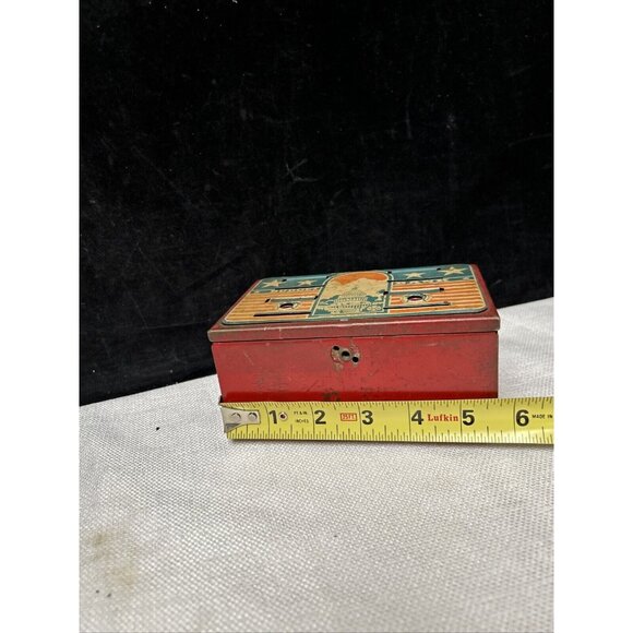 Vintage Toy Bank • Marx Toys Red White & Blue Capitol Building Budget Bank - Picture 7 of 9